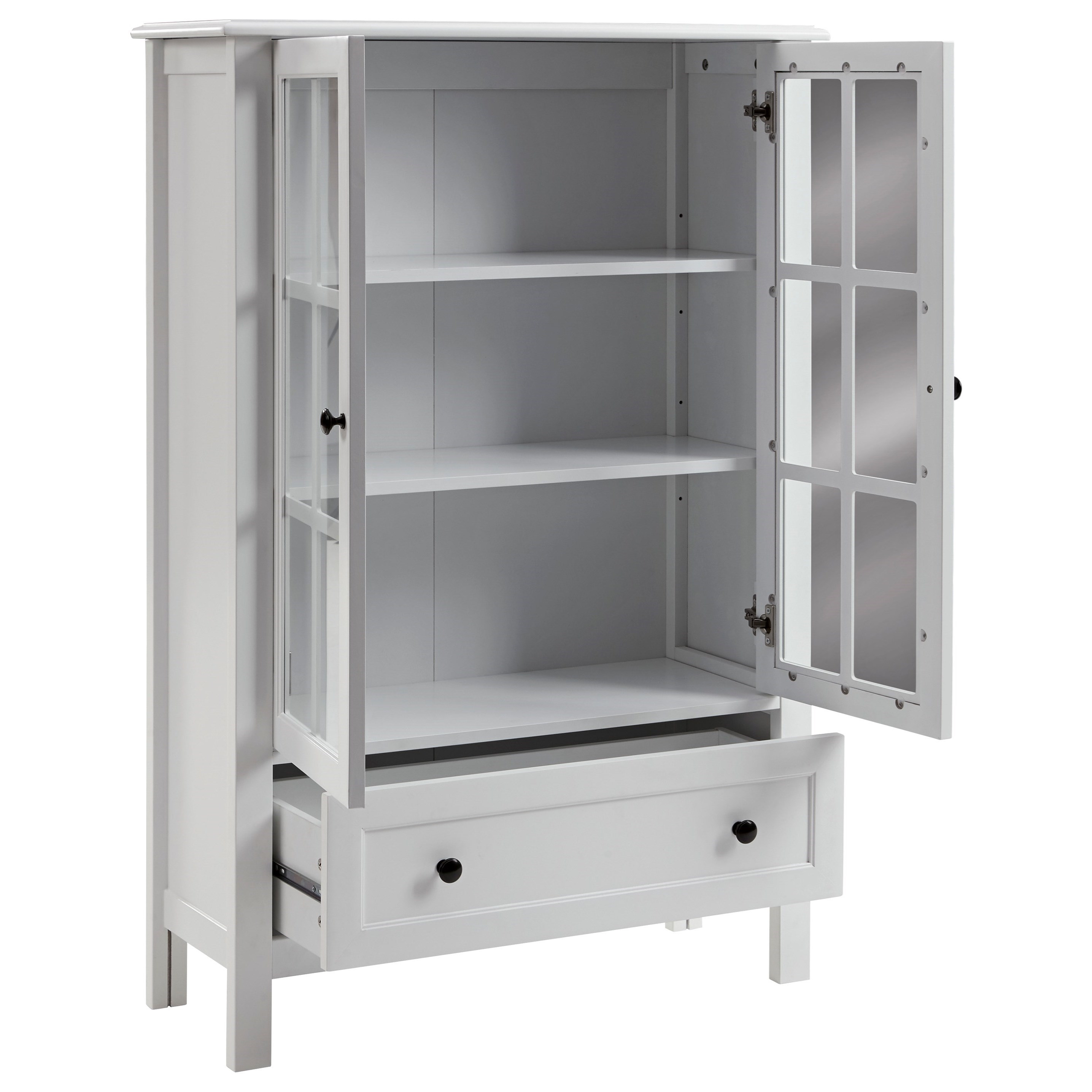 Miranda white accent shop cabinet